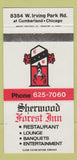 Matchbook Cover - Sherwood Forest Inn Chicago IL WEAR 30 Strike