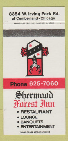 Matchbook Cover - Sherwood Forest Inn Chicago IL WEAR 30 Strike