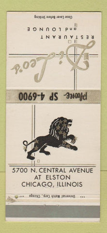 Matchbook Cover - Di Leo's Restaurant Chicago IL 30 Strike