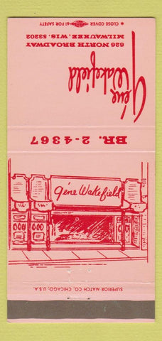 Matchbook Cover - Gene Wakefield Milwaukee WI 30 Strike