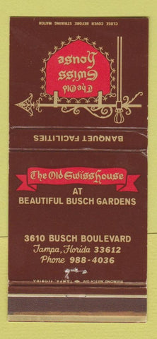 Matchbook Cover - Old Swiss House Tampa FL 30 Strike