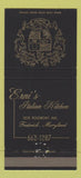 Matchbook Cover - Erni's Italian Restaurant Frederick MD 30 Strike