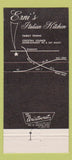 Matchbook Cover - Erni's Italian Restaurant Frederick MD 30 Strike