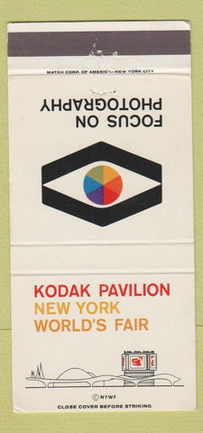 Matchbook Cover - 1964 New York World's Fair Kodak 30 Strike