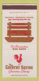 Matchbook Cover - Country Squire Seven Corners VA rooster 30 Strike