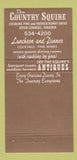 Matchbook Cover - Country Squire Seven Corners VA rooster 30 Strike