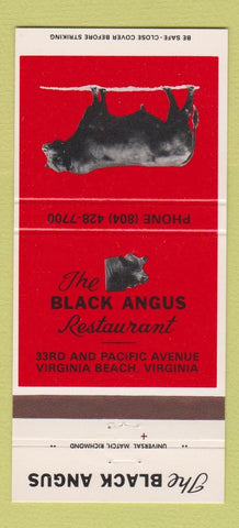 Matchbook Cover - Black Angus Virginia Beach VA 30 Strike