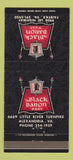 Matchbook Cover - Black Baron Fairfax Alexandria VA 30 Strike