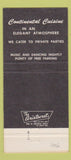 Matchbook Cover - Black Baron Fairfax Alexandria VA 30 Strike