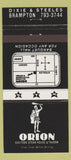 Matchbook Cover - Orion Steak House Tavern Brampton ON 30 Strike