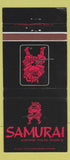 Matchbook Cover - Samurai Japanese Steak House Miami FL Pittsburgh 30 Strike