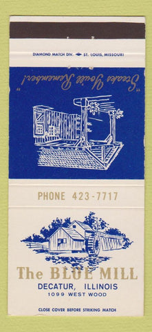 Matchbook Cover - Blue Mile Decatur IL 30 Strike