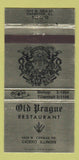 Matchbook Cover - Old Prague Restaurant Cicero IL 30 Strike