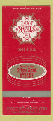 Matchbook Cover - Steak Joynt Chicago IL 30 Strike