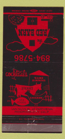 Matchbook Cover - Red Barn Panorama City CA 30 Strike