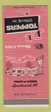 Matchbook Cover - Toppers Drive In Lincolnwood IL 30 Strike