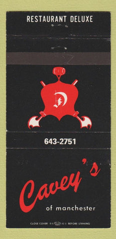 Matchbook Cover - Cavey's of Manchester CT 30 Strike