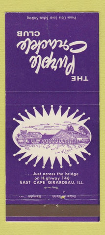 Matchbook Cover - Purple Crackle Club East Cape Girardeau IL 30 Strike