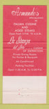 Matchbook Cover - Armando's Chicago IL 30 Strike