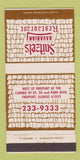Matchbook Cover - Snitzels Bavarian Restaurant Freeport IL 30 Strike