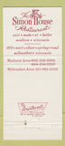 Matchbook Cover - Simon House Madison Milwaukee WI 30 Strike