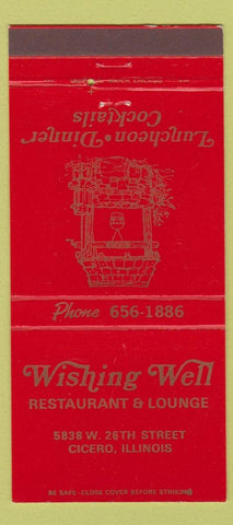 Matchbook Cover - Wishing Well Restaurant Cicero IL 30 Strike