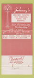 Matchbook Cover - Johnny's La Grange Park IL Pizza 30 Strike