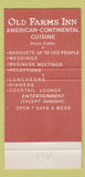 Matchbook Cover - Old Farms Inn Avon CT 30 Strike
