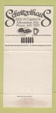Matchbook Cover - Schnitzelhaus Restaurant German Milwaukee WI WEAR 30 Strike