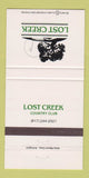 Matchbook Cover - Lost Creek Country Club TX 30 Strike