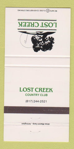 Matchbook Cover - Lost Creek Country Club TX 30 Strike