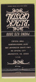 Matchbook Cover - Black Crystal Arlington VA 30 Strike