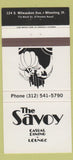 Matchbook Cover - Savoy Restaurant Wheeling IL 30 Strike