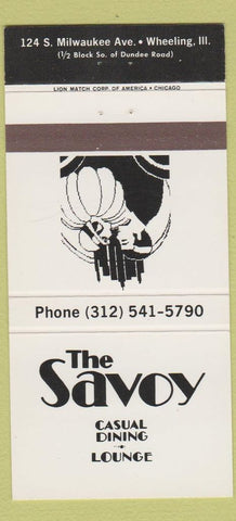 Matchbook Cover - Savoy Restaurant Wheeling IL 30 Strike