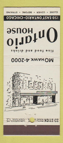Matchbook Cover - Ontario House Chicago IL 30 Stick