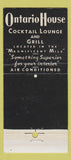 Matchbook Cover - Ontario House Chicago IL 30 Stick