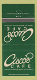 Matchbook Cover - Cisco's Cafe Mexican 30 Strike