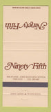 Matchbook Cover - Ninety Five Chicago IL John Hancock Building 30 Strike