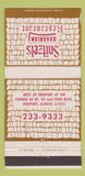 Matchbook Cover - Snitzels Bavarian Restaurant Freeport IL 30 Strike