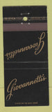 Matchbook Cover - Giovannetti's Chicago IL 30 Stick