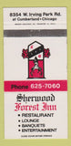 Matchbook Cover - Sherwood Forest Inn Chicago IL WEAR 30 Strike