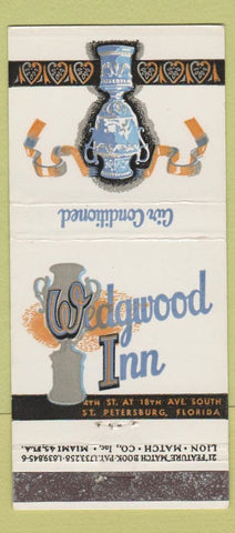 Matchbook Cover - Wedgwood Inn St Petersburg FL WEAR 21 Strike Feature