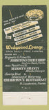 Matchbook Cover - Wedgwood Inn St Petersburg FL WEAR 21 Strike Feature