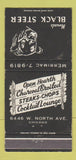 Matchbook Cover - Menard's Black Steer Chicago IL WEAR 30 Strike