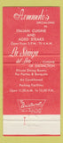 Matchbook Cover - Armando's Chicago IL CREASE 30 Strike