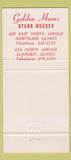 Matchbook Cover - Golden Horns Steak House  Elmhurst IL 30 Strike