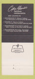 Matchbook Cover - Davy's Locker Moonraker Fort Wayne IN South Bend 30 Strike
