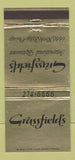 Matchbook Cover - Grassfield's Chicago IL 30 Strike