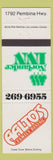 Matchbook Cover - Galto's Restaurant Winnipeg MB