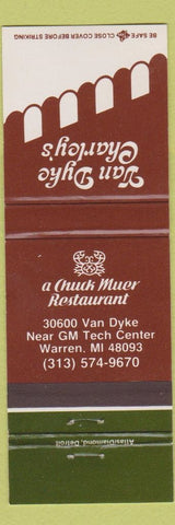 Matchbook Cover - Van Dyke Charley's Warren MI